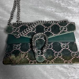 Gucci Dionysus good condition Green, Velvet silver hardware DEAL of the Week